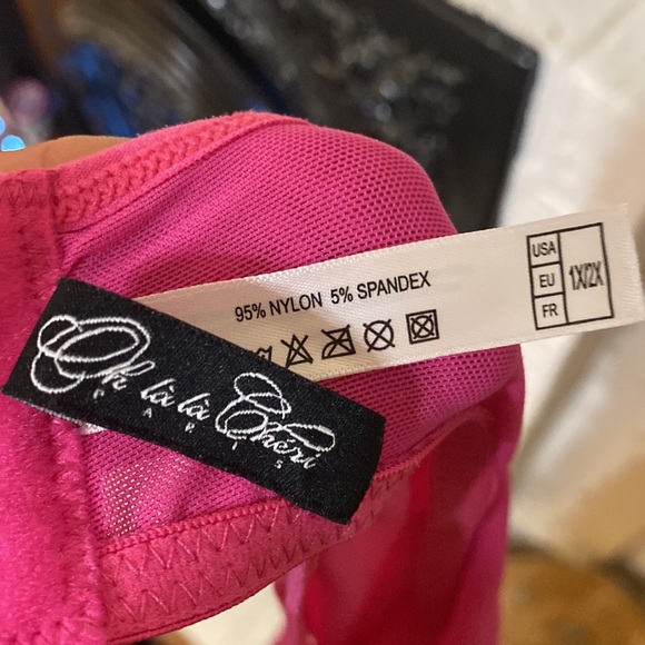 Oh la la Cheri Pink Valentina Vixen Lace Babydoll / Nightie / Teddy / Lingerie. - Picture 8 of 9